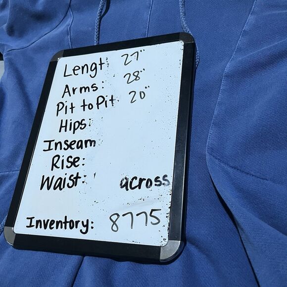 Anthropologie Pilcro and the Letterpress Flynn Blue Pleated Peplum Hoodie Size M - Picture 11 of 11